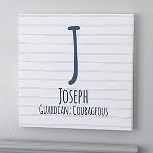 His Name Statement 24x24 Personalized Canvas Print - 20589-XL
