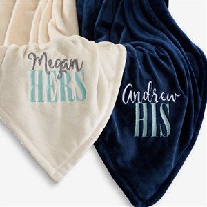 His or Hers Personalized 60x80 Fleece Blanket - 20608-L