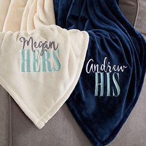 His & Hers 60x80 Personalized Fleece Blanket - 20608-L