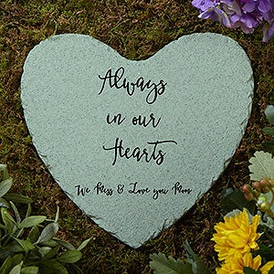 Memorial Expressions Personalized Heart Garden Stone - 20617