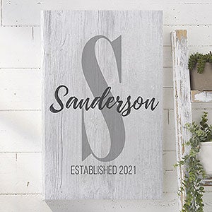 Personalized Canvas Prints - Rustic Farmhouse Initial - 20621 Personalized Canvas Prints - Rustic Farmhouse Initial - 20621