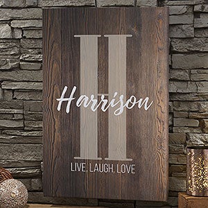 Farmhouse Initial Accent 20x30 Personalized Canvas Print - 20621-L