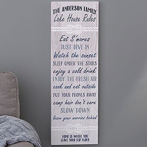 Summer Rules Personalized Canvas Print - 8x24 - 20627-8x24