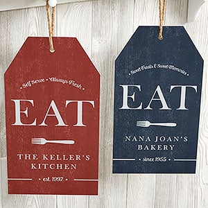 EAT Personalized Large Kitchen Wall Tag - 20641