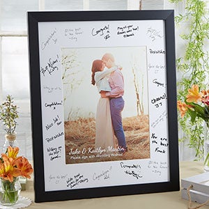 Personalized 11x14 Wedding Signature Photo Frame - 20646-11x14