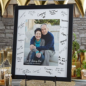 Personalized 50th Wedding Anniversary Glass Vertical 5 X 7 Photo Frame
