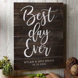 Best Day Ever Personalized Wooden Shiplap Sign- 16 x 20 - 20678-16x20