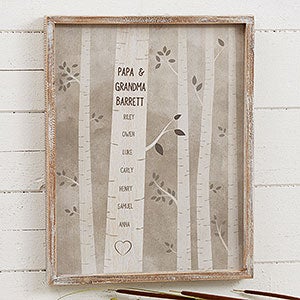 Family Birch Tree 14x18 Barnwood Frame Wall Art - 20682-14x18
