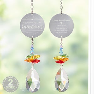 Look For Me In Rainbows Personalized Memorial Rainbow Suncatcher - 20725