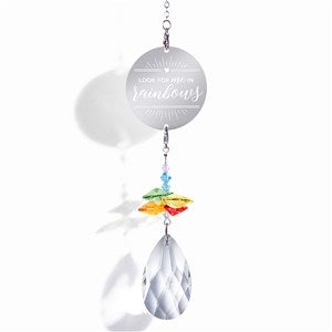 Look For Me In Rainbows Personalized Memorial Rainbow Suncatcher - 20725
