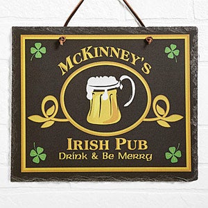 Old Irish Pub Personalized Slate Plaque - 2074