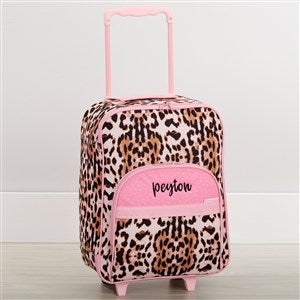 Leopard Print Personalized Kids Rolling Luggage by Stephen Joseph - 20787