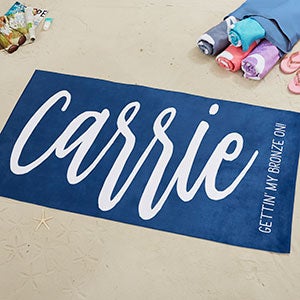 Scripty Style Personalized 35x72 Beach Towel - 20846-L