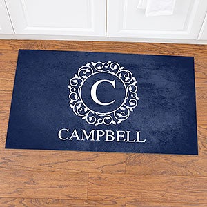 Circle  Vine Monogram Personalized Medium Kitchen Mat - 20x35 - 20892-M