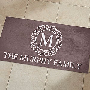 Circle  Vine Monogram Personalized Oversized Kitchen Mat - 24x48 - 20892-O