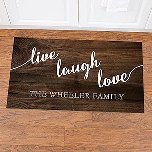 Live, Laugh, Love Personalized Kitchen Mat - 20x35 - 20894-M