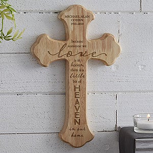 Heaven In Our Home Personalized Wood Cross - 20901