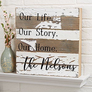 This Is Us Personalized Reclaimed Wood Sign - 12x12 - 20927-12x12
