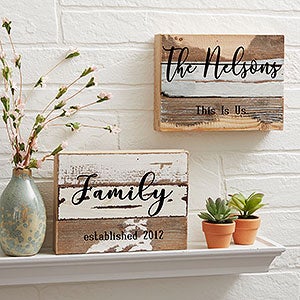 This Is Us Personalized Reclaimed Wood Sign - 8x6 - 20927-8x6