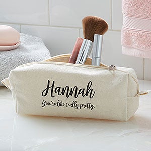 Custom Name Clear Pouch Makeup Bag Snacks Cosmetic Personalize 