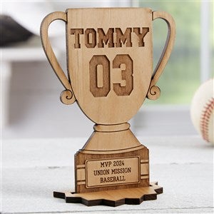 Youre The Champion Personalized Red Wood Trophy Keepsake - 20952-N