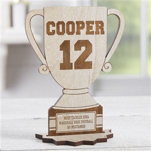Youre The Champion Personalized Whitewash Wood Trophy Keepsake - 20952-W