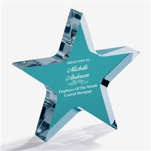 Reflections of Excellence Personalized Colored Star Award - 20958