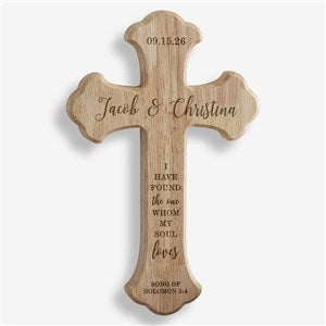 Our Wedding Day Personalized Wood Cross - 20979