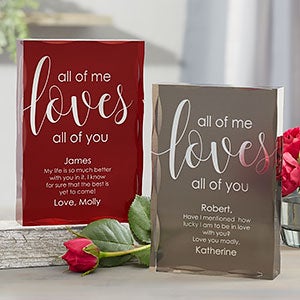 All Of Me Loves All Of You Personalized Colored Keepsake - 21019