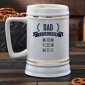 Date Established Personalized Beer Stein - 21038