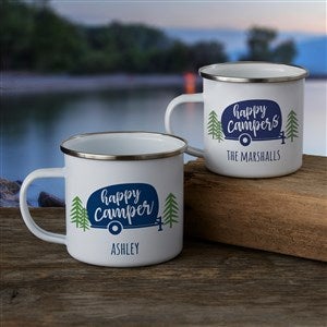 Personalized Camping Mug Enamel – Happy Campers – Yeh Gift