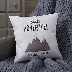 Woodland Adventure Mountains Personalized Baby Pillow - 21043-SM
