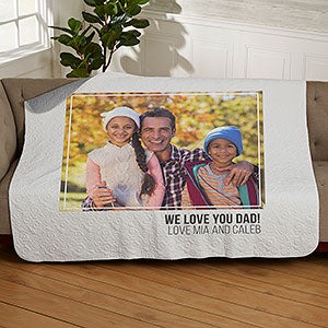 Photo Collage Personalized 50x60 Quilted Blanket For Him - 21050-Q