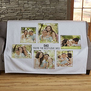 Six Photo Collage Personalized Sweatshirt Blanket - 21057-SW