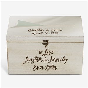 Ever After Personalized Wedding Wood Card Box - 21072