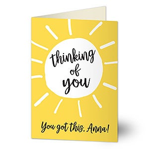 Sunshine Thinking of You Personalized Greeting Card - 21126