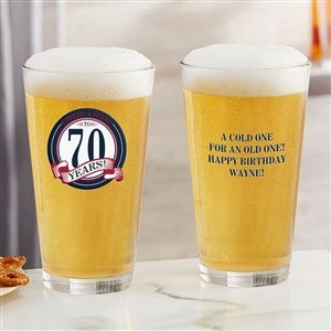 Cheers & Beers Personalized Birthday Beer Pint Glass - 21152-G