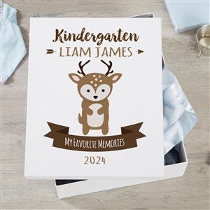 Woodland Adventure Deer Personalized Kids Keepsake Box - 21164-D