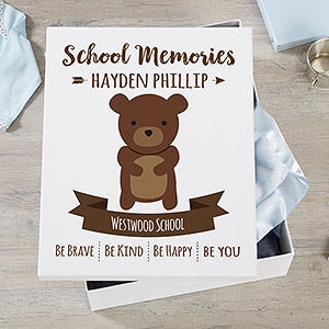 Woodland Adventure Bear Personalized Kids Keepsake Box - 21164-B
