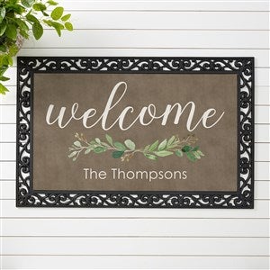 Greenery Welcome 20x35 Personalized Doormats - 21165-M