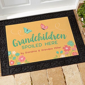 Personalized Doormat 18x27 Grandchildren Spoiled Here - 21170