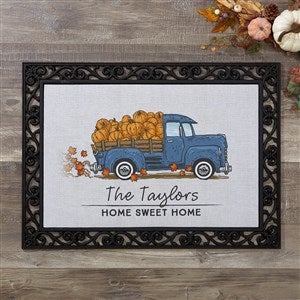 Vintage Fall Truck 18x27 Personalized Fall Doormat - 21171