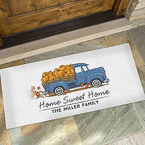 Vintage Fall Truck 24x48 Personalized Fall Doormat - 21171-O