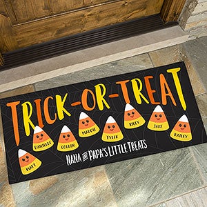 Candy Corn Family 24x48 Personalized Halloween Doormat - 21172-O