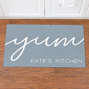 Yum, Eat, Gather Personalized Kitchen Mat - 18x27 - 21173
