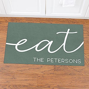 Yum, Eat, Gather Personalized Kitchen Mat - 20x35 - 21173-M