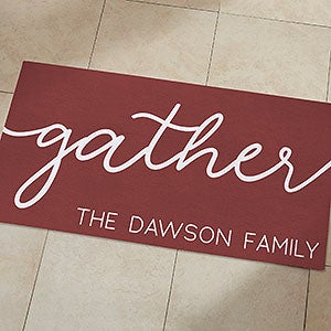 Yum, Eat, Gather Personalized Kitchen Mat - 24x48 - 21173-O