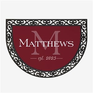 Family Name Personalized Half Round Doormat - 21174