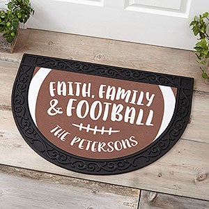 Football Season Personalized Half Round Doormat - 21177