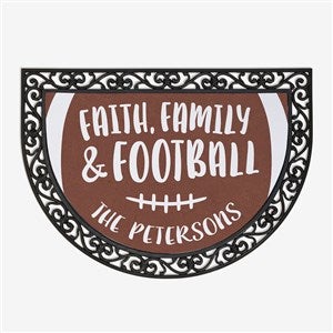 Football Season Personalized Half Round Doormat - 21177